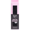 tgin black soft slip free satin bonnet with wide band to eliminate discomfort.