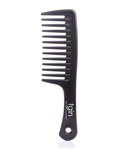 tgin black wide tooth comb for detangling